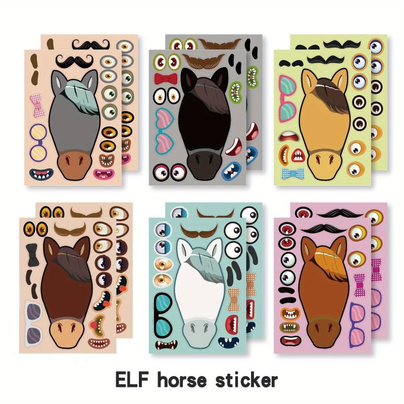 Face Transforming Puzzle Pony Toy Stickers