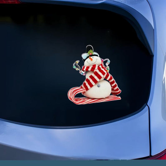 Snowman Vinyl Sticker for Car Window Bumper
