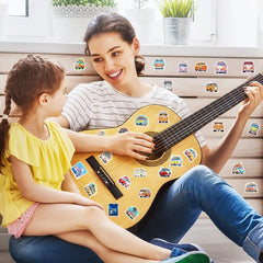 50pcs Cartoon Flower Car Bus Stickers for Kids Education