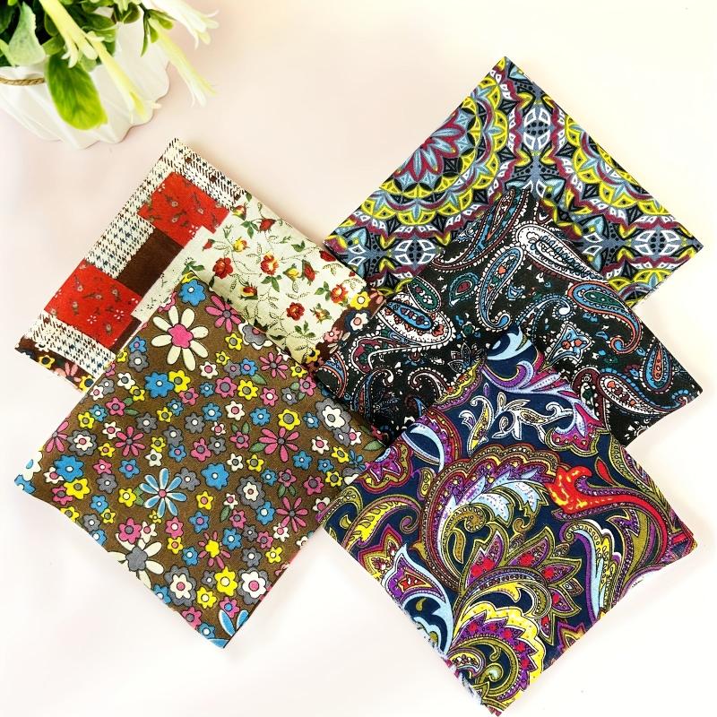 5pcs 24 89 24 Bohemian Quilted Quarter Cotton Fabric Bundles