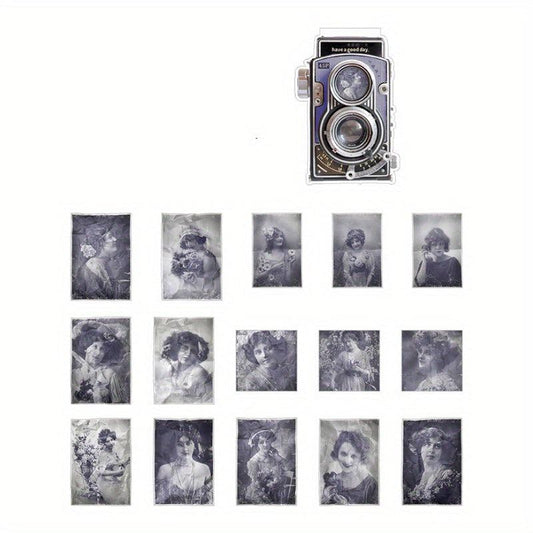 45pcs Vintage Photo Washi Stickers - Unlock Your Photo Studio Story