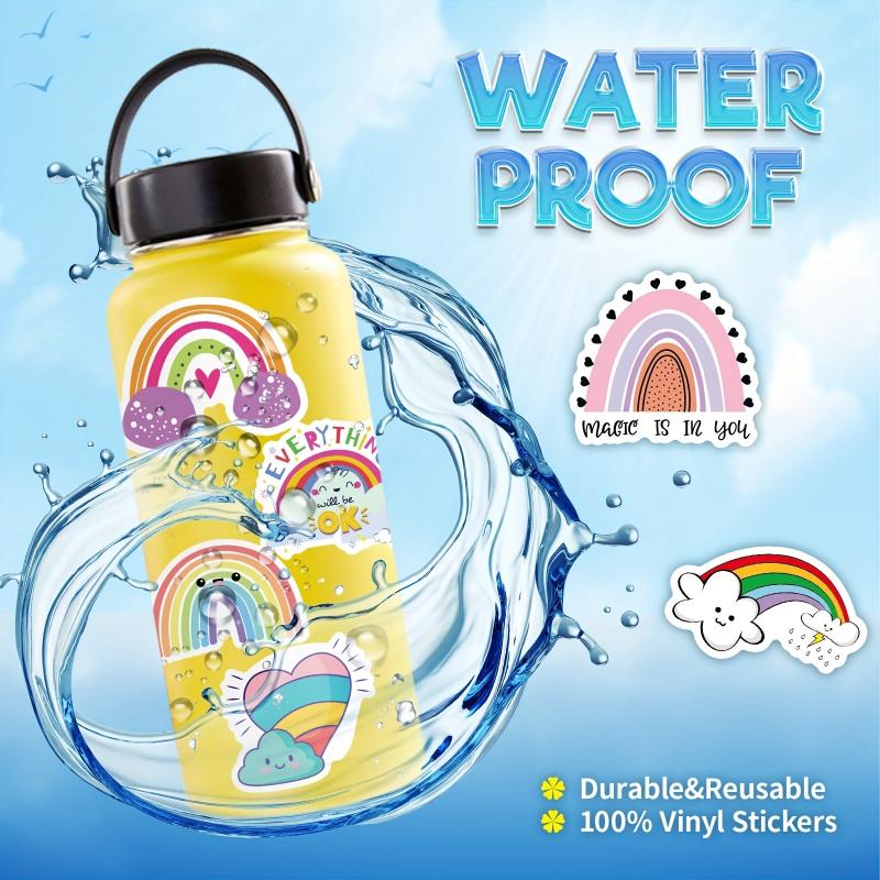 100pcs Rainbow Stickers Waterproof Decals for Water Bottle Phone Laptop