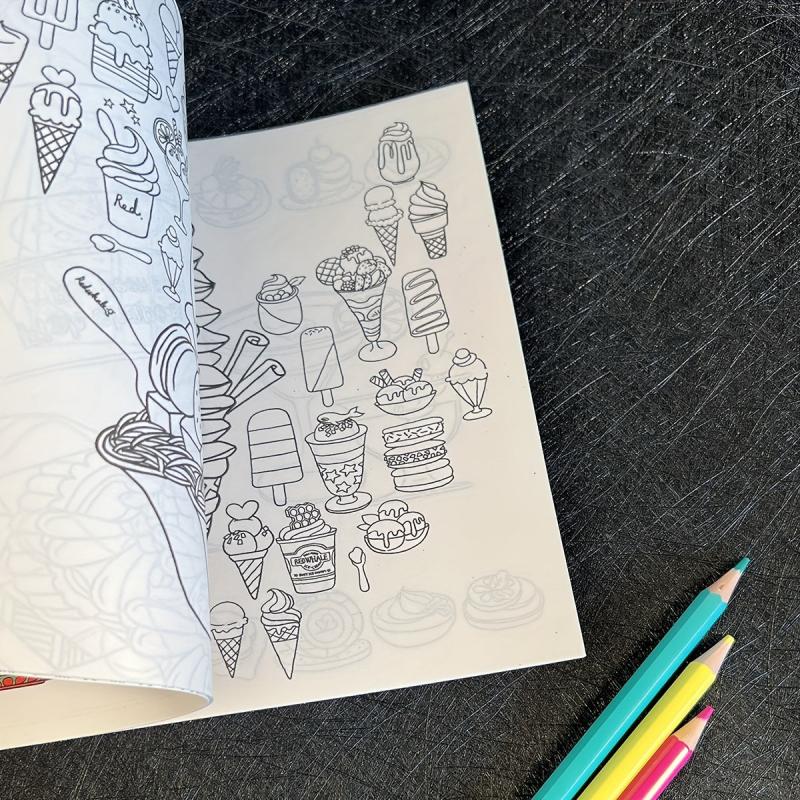 22 Pages Decompression Coloring Book Student Painting Art Matching Exercise Book