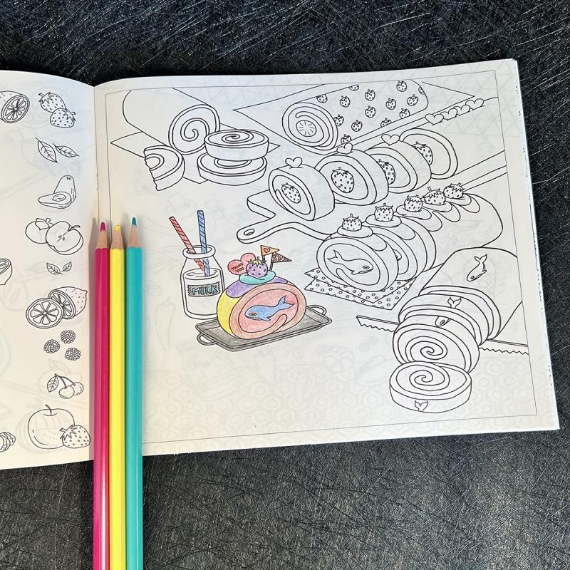 22 Pages Decompression Coloring Book Student Painting Art Matching Exercise Book