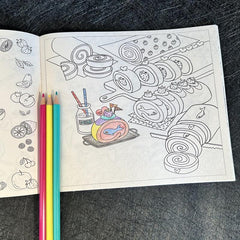 22 Pages Decompression Coloring Book Student Painting Art Matching Exercise Book