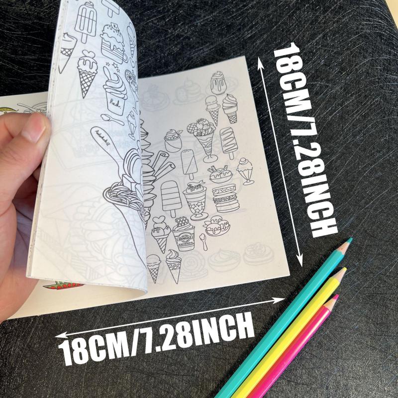 22 Pages Decompression Coloring Book Student Painting Art Matching Exercise Book