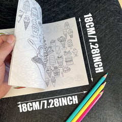 22 Pages Decompression Coloring Book Student Painting Art Matching Exercise Book