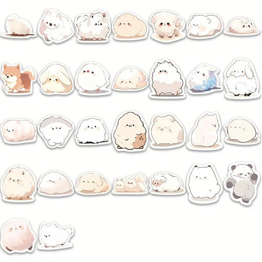 100pcs Animal Stickers For Mobile Phone Coffee Cup Notebook
