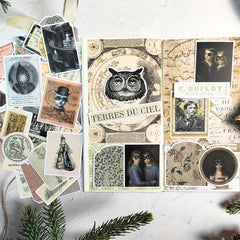 50pcs Vintage Gothic Style Stickers For Scrapbook DIY Crafts
