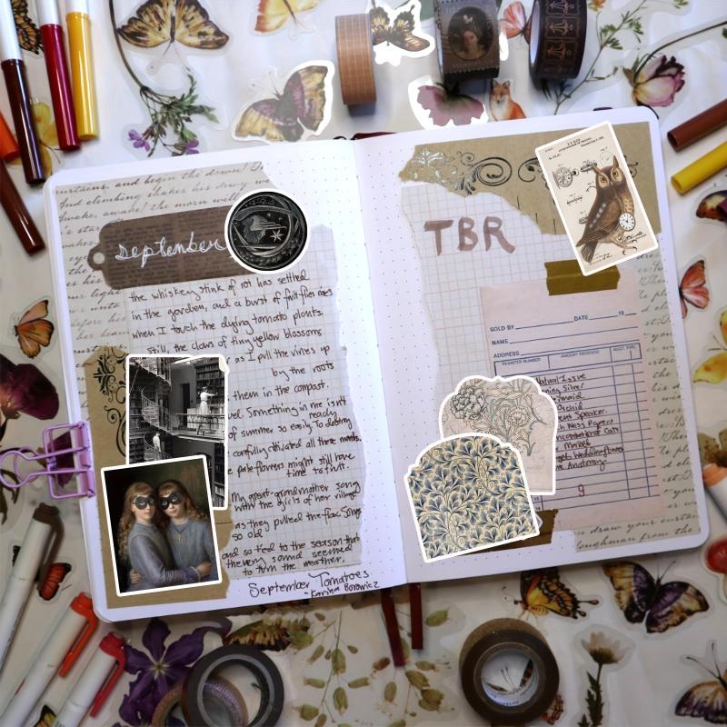 50pcs Vintage Gothic Style Stickers For Scrapbook DIY Crafts
