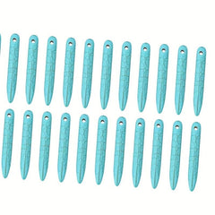 30pcs Gem Beads Charm Smooth Stick Earrings Making DIY Craft Colored Stone Beads