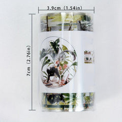 Small Cat Garden Stickers Set - 3D Transparent Waterproof - 2 Meters