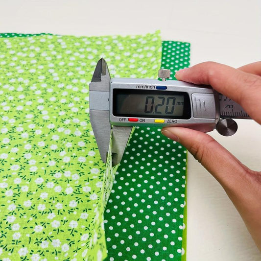 7pcs Green Fabric Printed Square Sewing And Patching Cloth Quilted Clothing