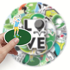 50pcs Golf Graffiti Sports Stickers DIY Waterproof Stickers