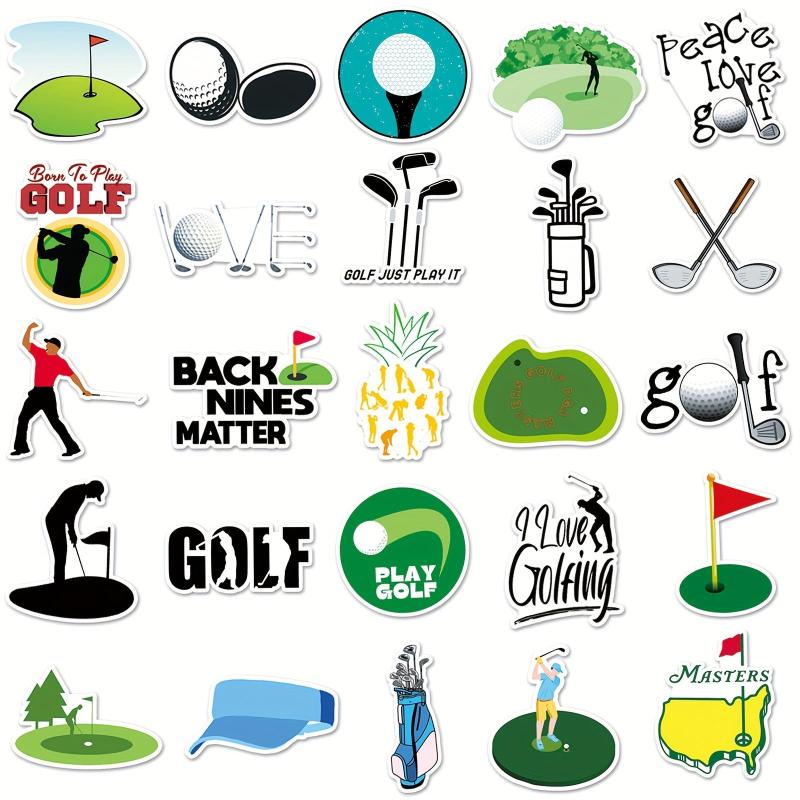 50pcs Golf Graffiti Sports Stickers DIY Waterproof Stickers