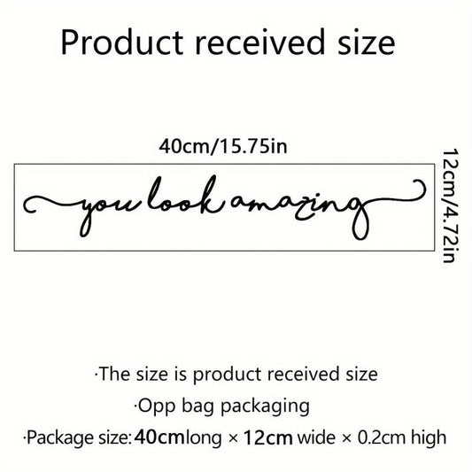 PVC Sticker Slogan You Look Amazing Bathroom Wall Decoration