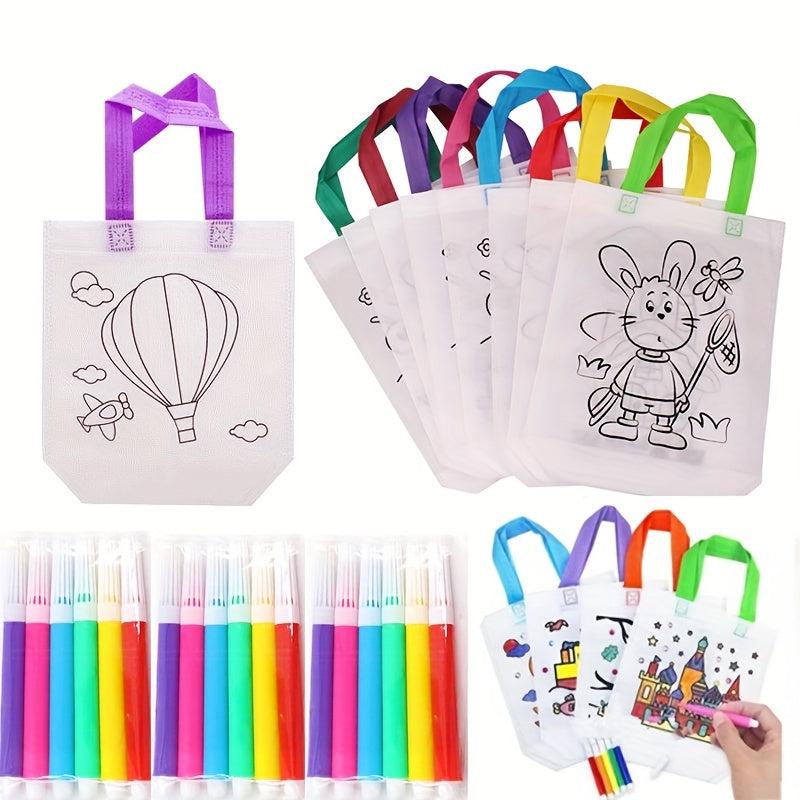 Graffiti Bag With Markers for Children Arts Crafts