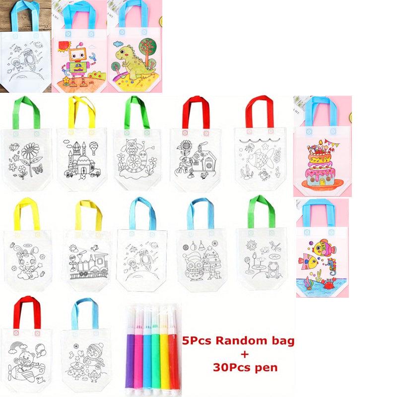Graffiti Bag With Markers for Children Arts Crafts