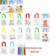 Graffiti Bag With Markers for Children Arts Crafts