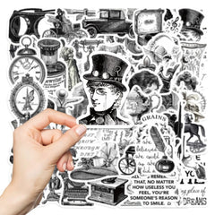 64pcs Retro Waterproof Stickers for Phone Laptop Water Cup DIY Designs