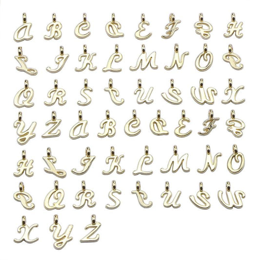 26 Letters Matching Pendant Set Golden Accessories DIY Bracelet