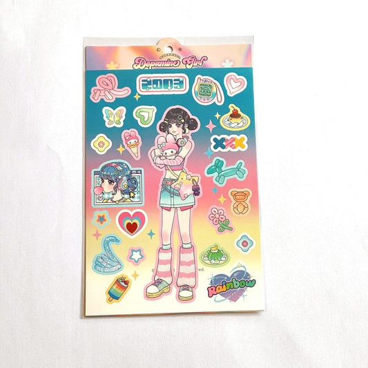 Mermaid Girl Journal Planner Stickers for Card Decoration