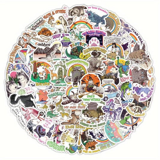 50pcs Art Literature Poster Stickers For Water Bottles Laptop Scrapbook Phone