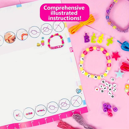 1100pcs Beads Bracelet Making Kit Girls' Lovely Bracelet Necklace DIY Craft