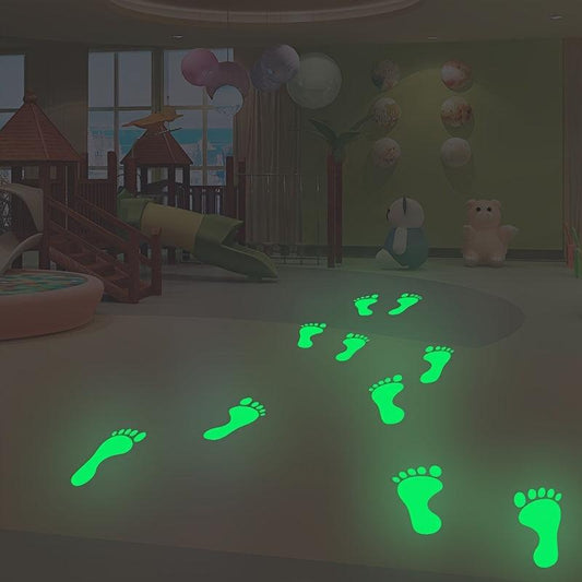 2pcs Glow in the dark Little Feet Stickers Room Decoration