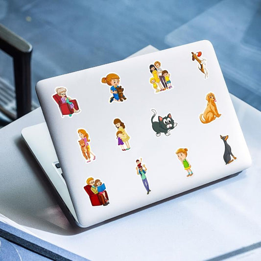 50pcs Family Member Stickers For Luggage Notebook Skateboard