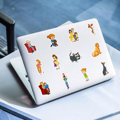 50pcs Family Member Stickers For Luggage Notebook Skateboard