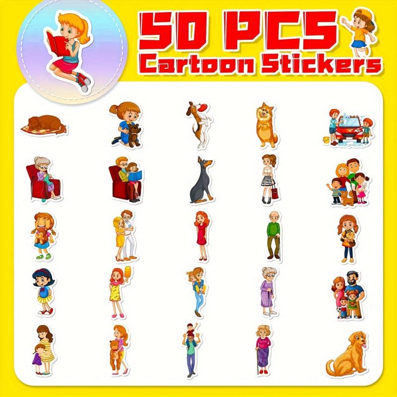 50pcs Family Member Stickers For Luggage Notebook Skateboard
