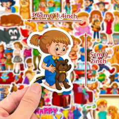 50pcs Family Member Stickers For Luggage Notebook Skateboard