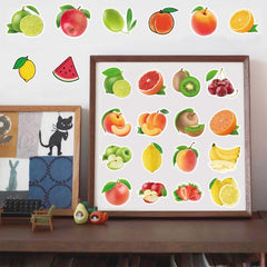 50pcs Fruit Stickers Waterproof For Bottles Cars Decor