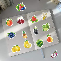 50pcs Fruit Stickers Waterproof For Bottles Cars Decor