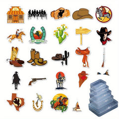 50pcs Western Cowboy Graffiti Retro Stickers DIY Skateboard Phone Car