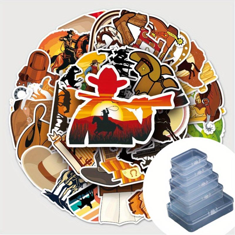 50pcs Western Cowboy Graffiti Retro Stickers DIY Skateboard Phone Car