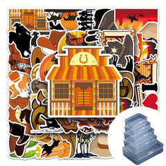 50pcs Western Cowboy Graffiti Retro Stickers DIY Skateboard Phone Car
