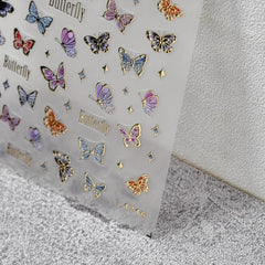 1pc Butterfly Laser Thin Model Butterfly Nail Sticker