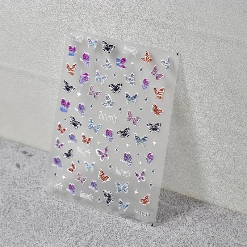 1pc Butterfly Laser Thin Model Butterfly Nail Sticker