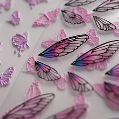 1pc Butterfly Laser Thin Model Butterfly Nail Sticker