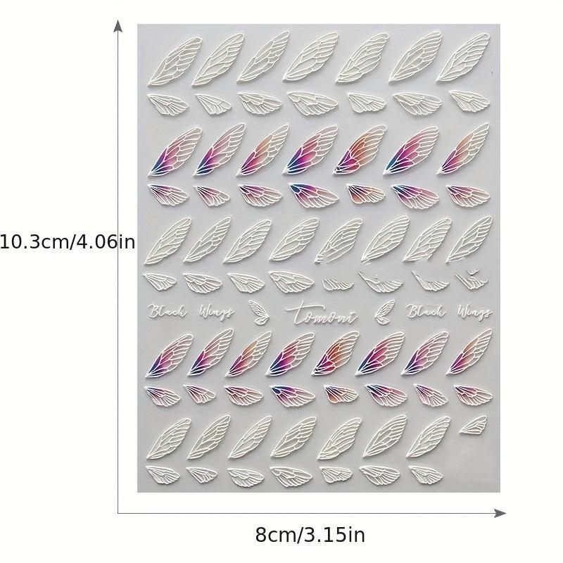 1pc Butterfly Laser Thin Model Butterfly Nail Sticker