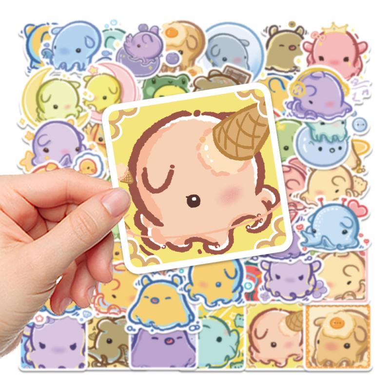 50sheets Mock Elephant Cable Sticker Notepad Non-slip Waterproof Decor