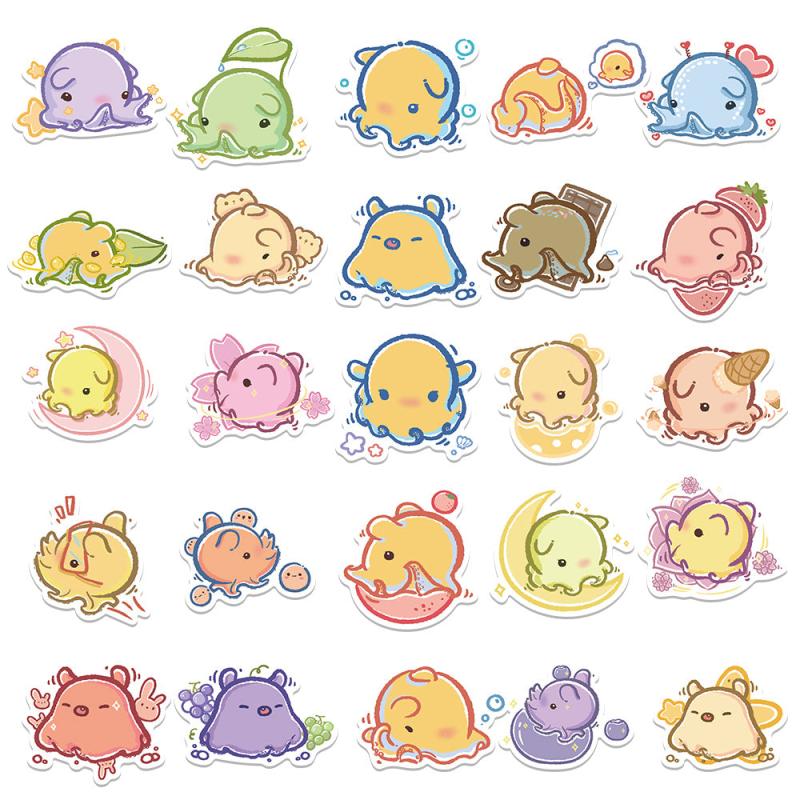 50sheets Mock Elephant Cable Sticker Notepad Non-slip Waterproof Decor