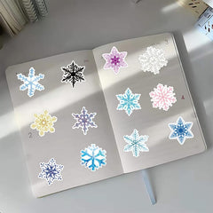 50pcs Snowflake Waterproof Stickers Christmas Decoration