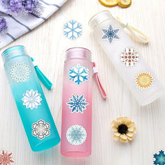 50pcs Snowflake Waterproof Stickers Christmas Decoration
