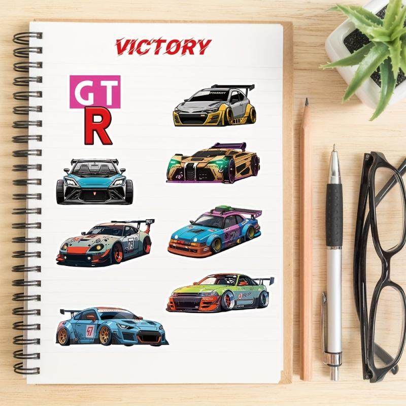 50pcs Retro Pattern Car Stickers Mix for Journal Collage