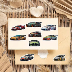 50pcs Retro Pattern Car Stickers Mix for Journal Collage