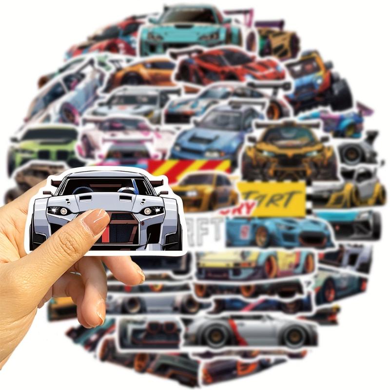 50pcs Retro Pattern Car Stickers Mix for Journal Collage