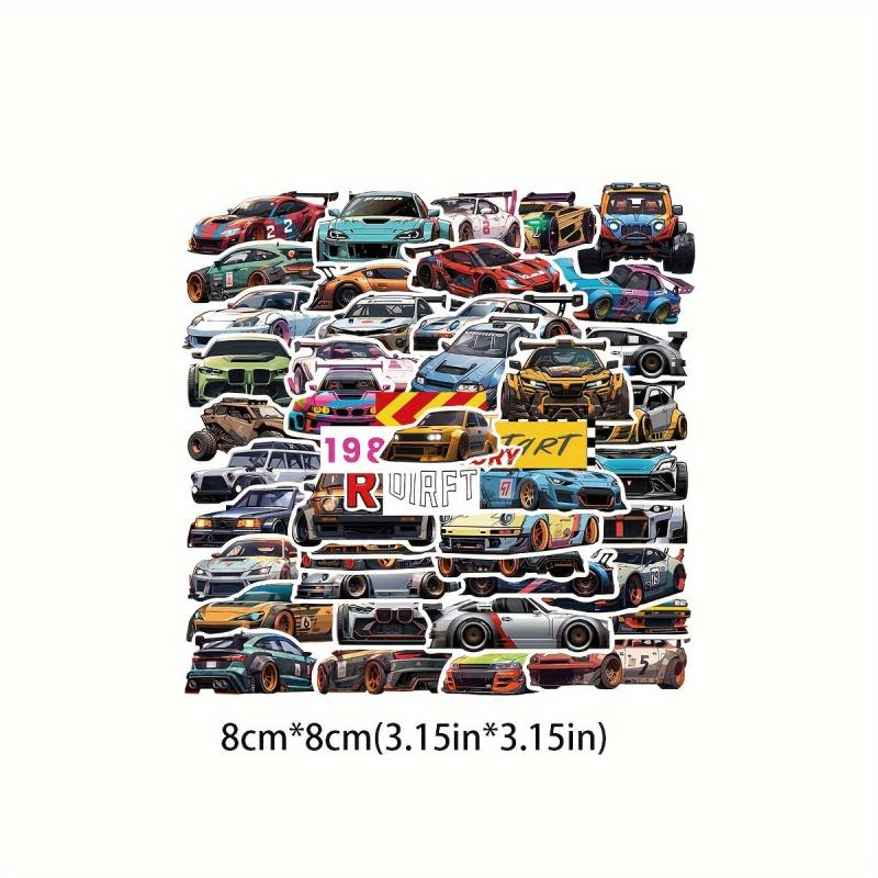 50pcs Retro Pattern Car Stickers Mix for Journal Collage